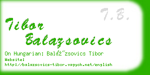 tibor balazsovics business card